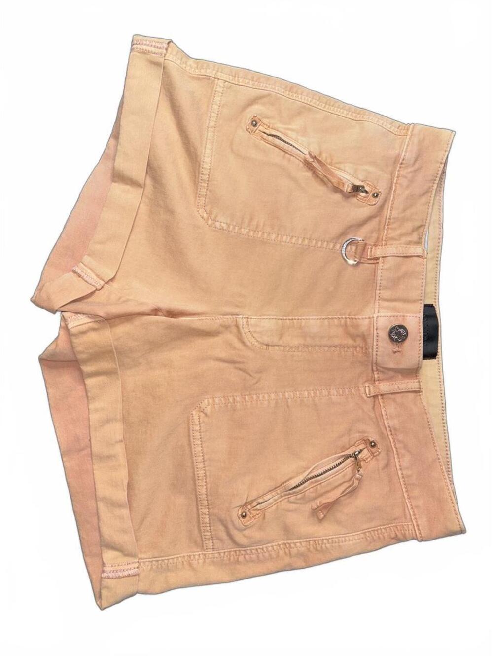 White House Black Market Mid-Rise Pret-A-Play Shorts in a peach